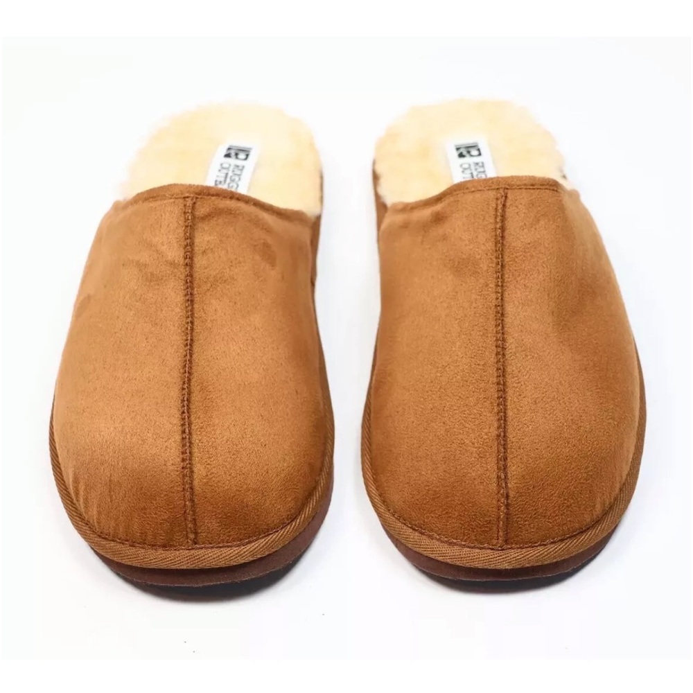 Rugged Outback Sz 10 Faux Leather Mule Slippers! NEW!